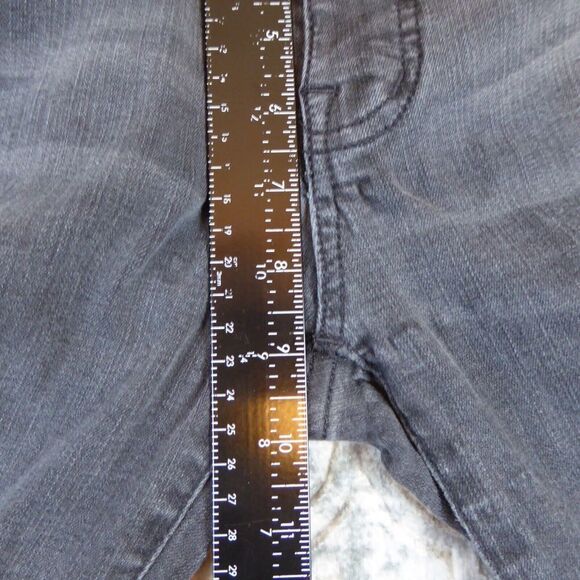 Madewell  Jeans Womens 25 9" High Rise Skinny Black Raw Hem Distressed - Picture 13 of 14
